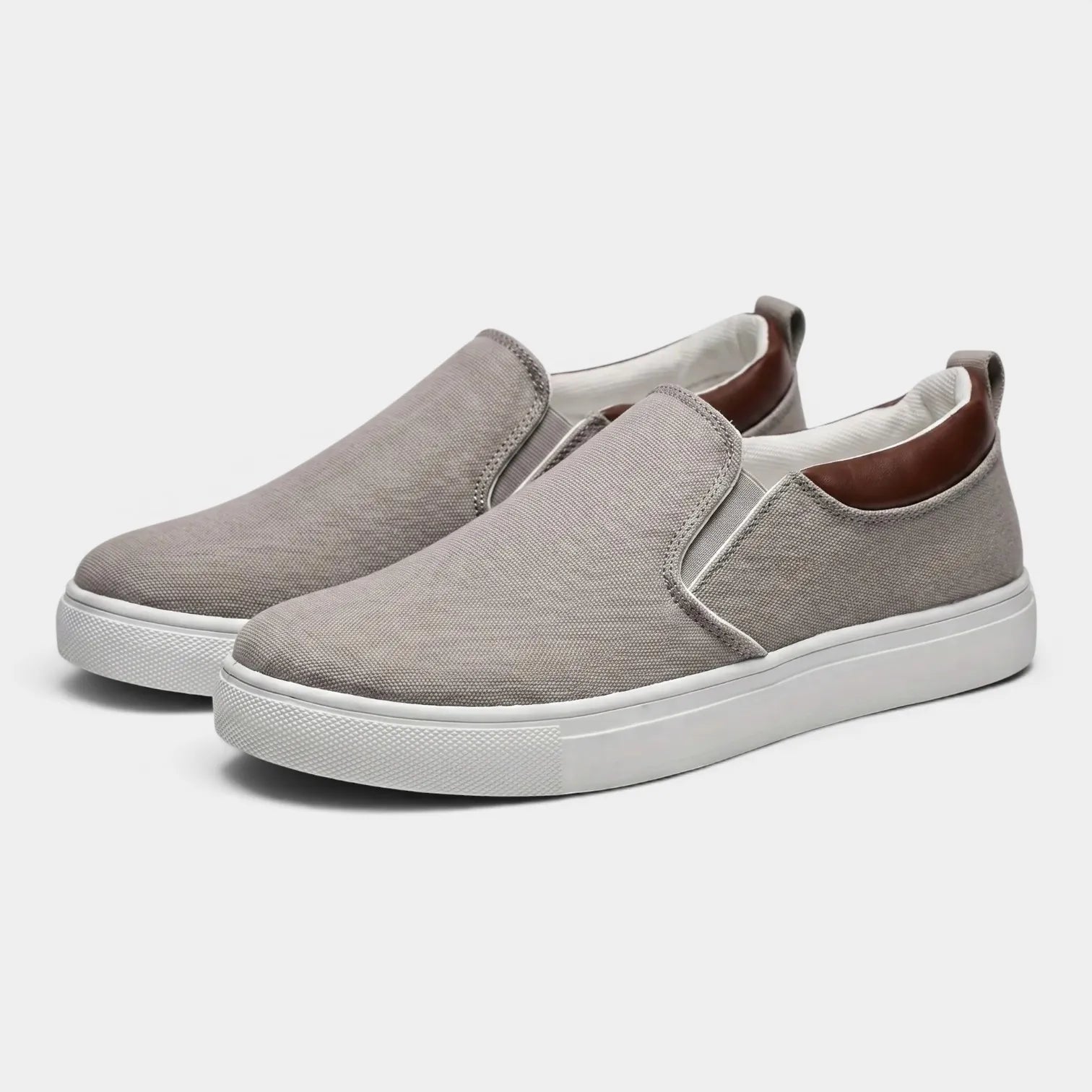 Men's breathable canvas slip-on loafers, view 1