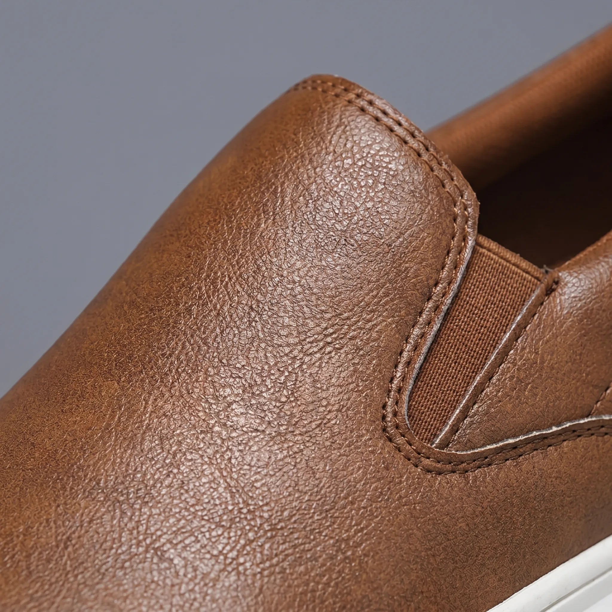 Men's PU slip-on loafers, view 3
