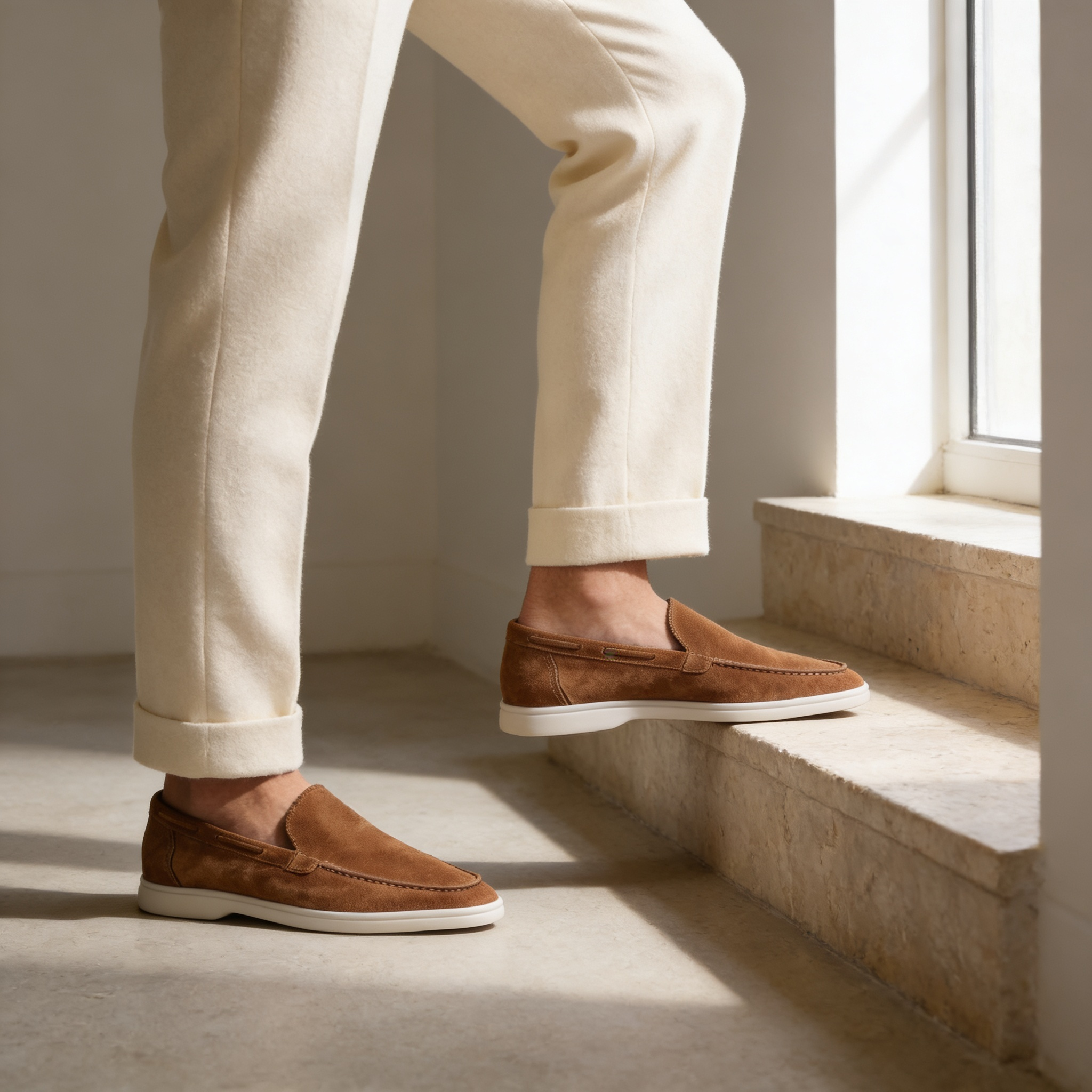 Men's Suede Loafers | Slip-On Smart Casual Everyday Shoes