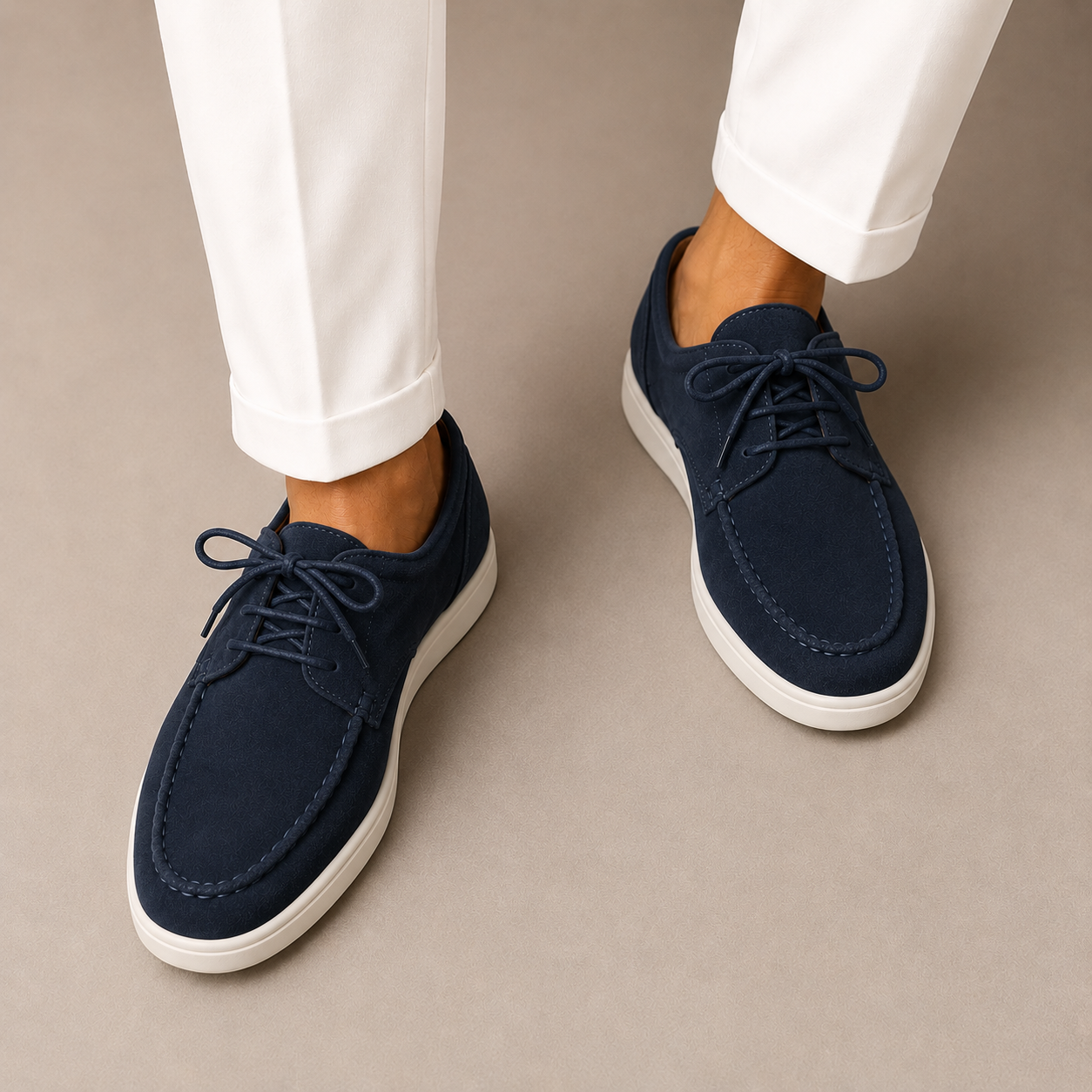 Men's derby lace-up loafers - side view