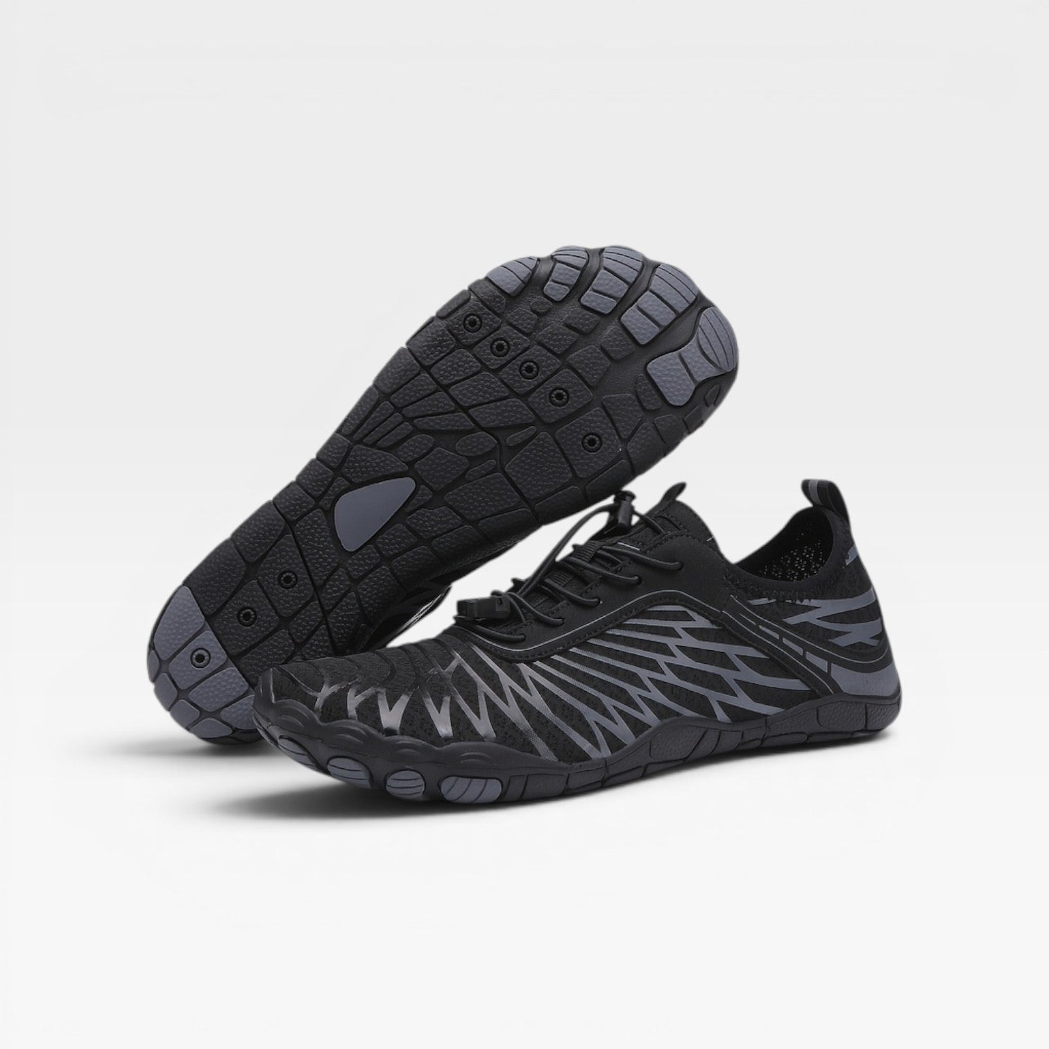 Men's barefoot quick-dry trainers in orange beach water activity shoes