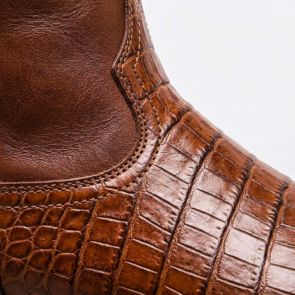 Men's Croc-Print Western Cowboy Boots - view 5