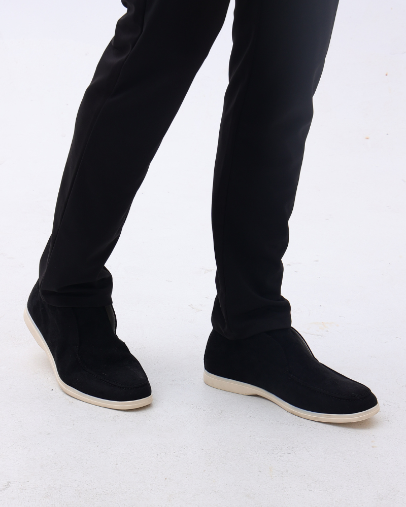 Men's high-cut slip-on suede loafers - sole view