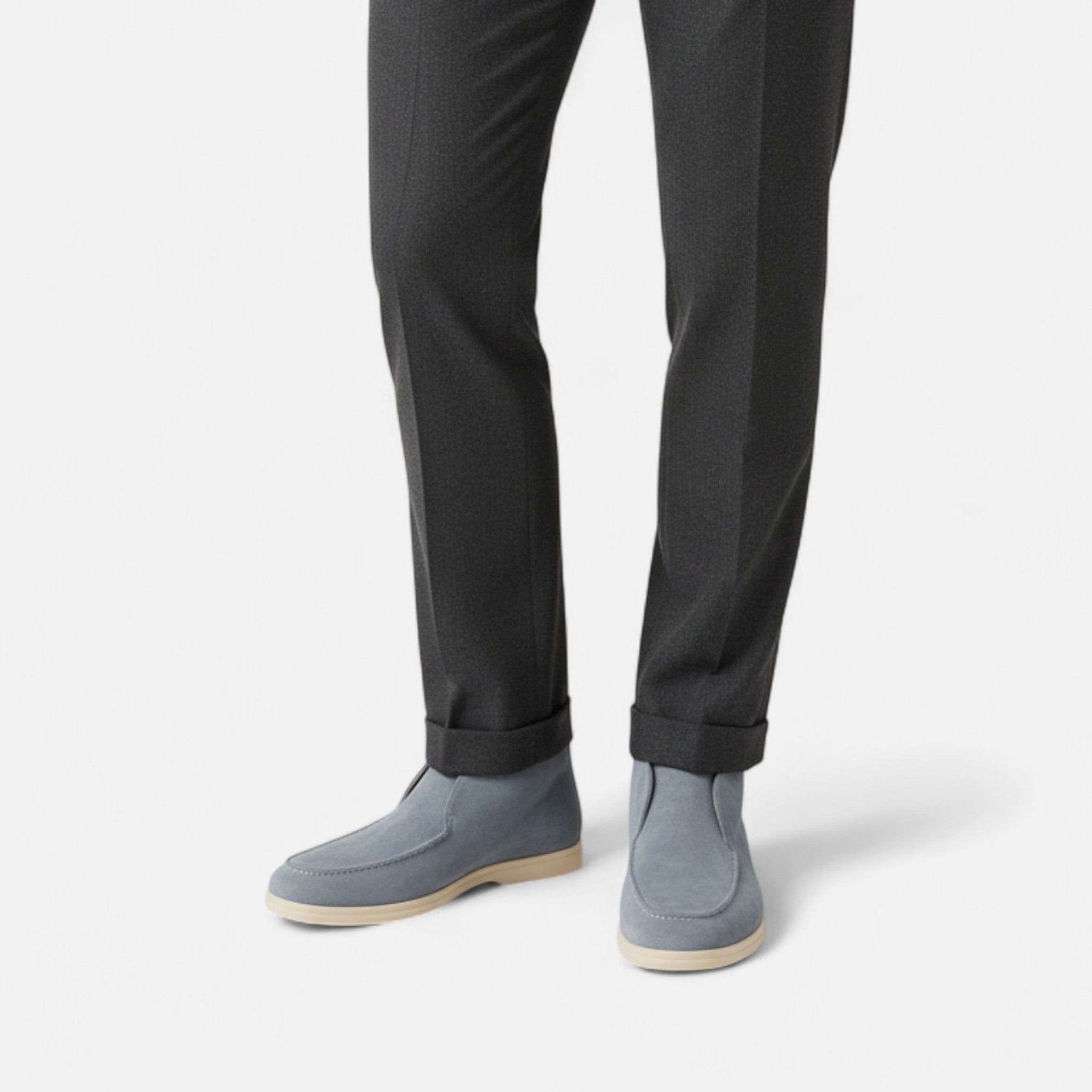 Men's high-cut suede loafers - lifestyle view