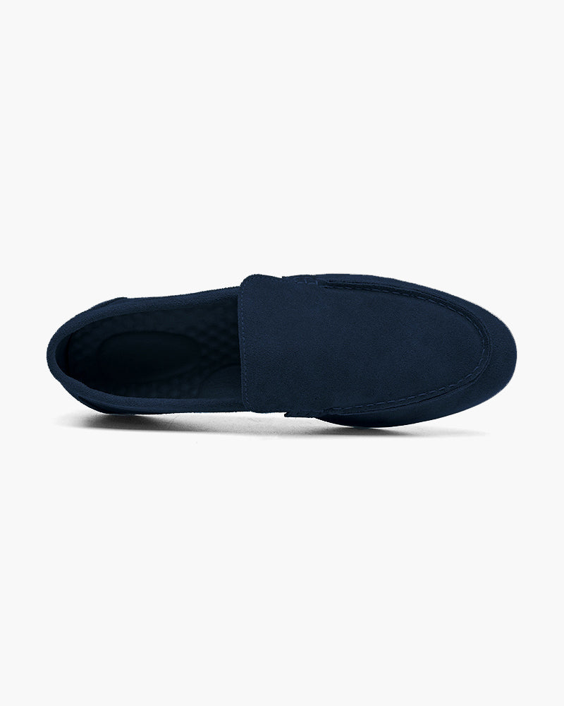 Men's suede loafers - worn view