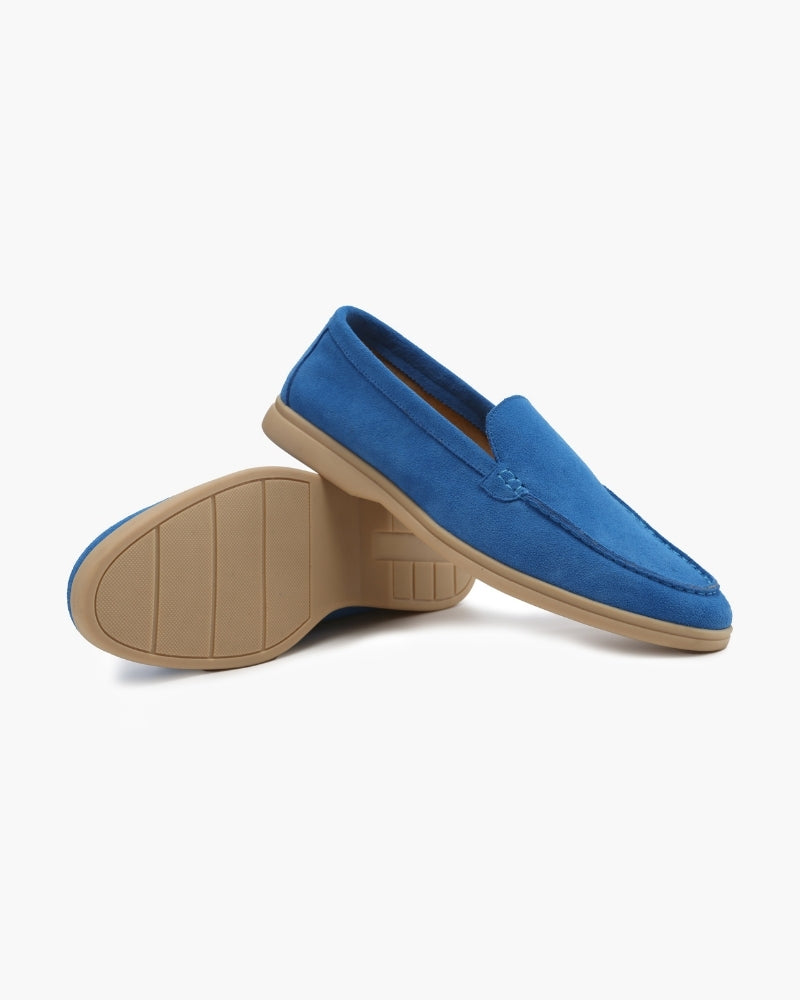 Men's suede loafers - full view
