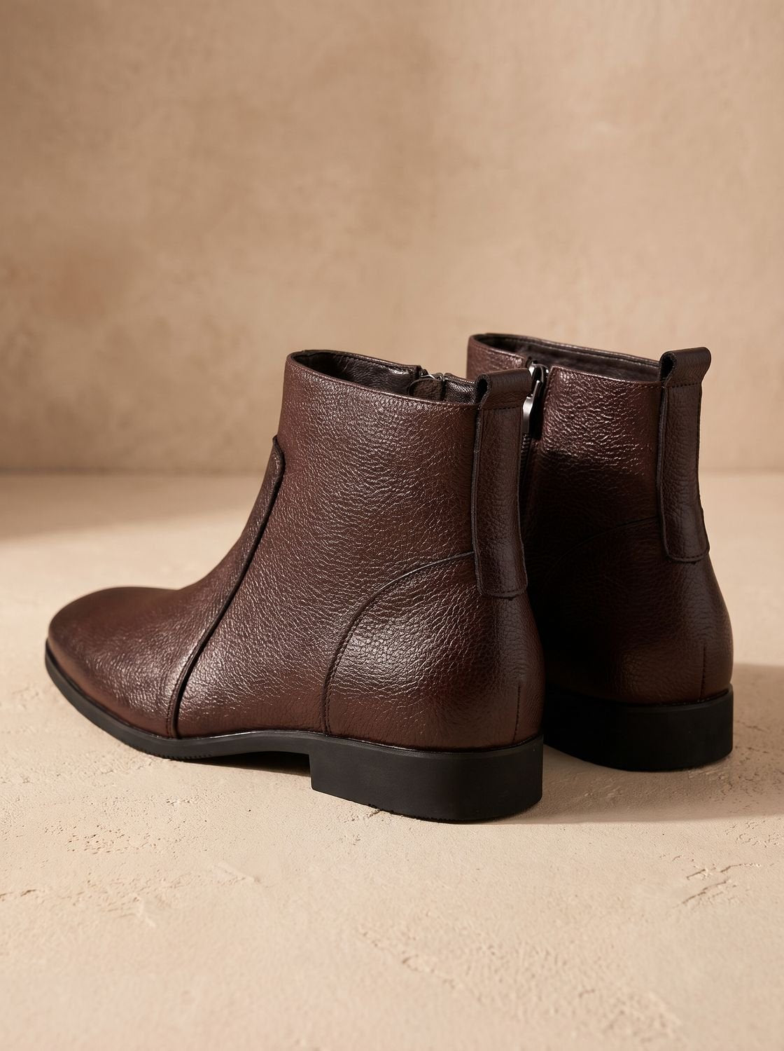 Men's Side-Zip Ankle Boots with Pointed Toe - view 10