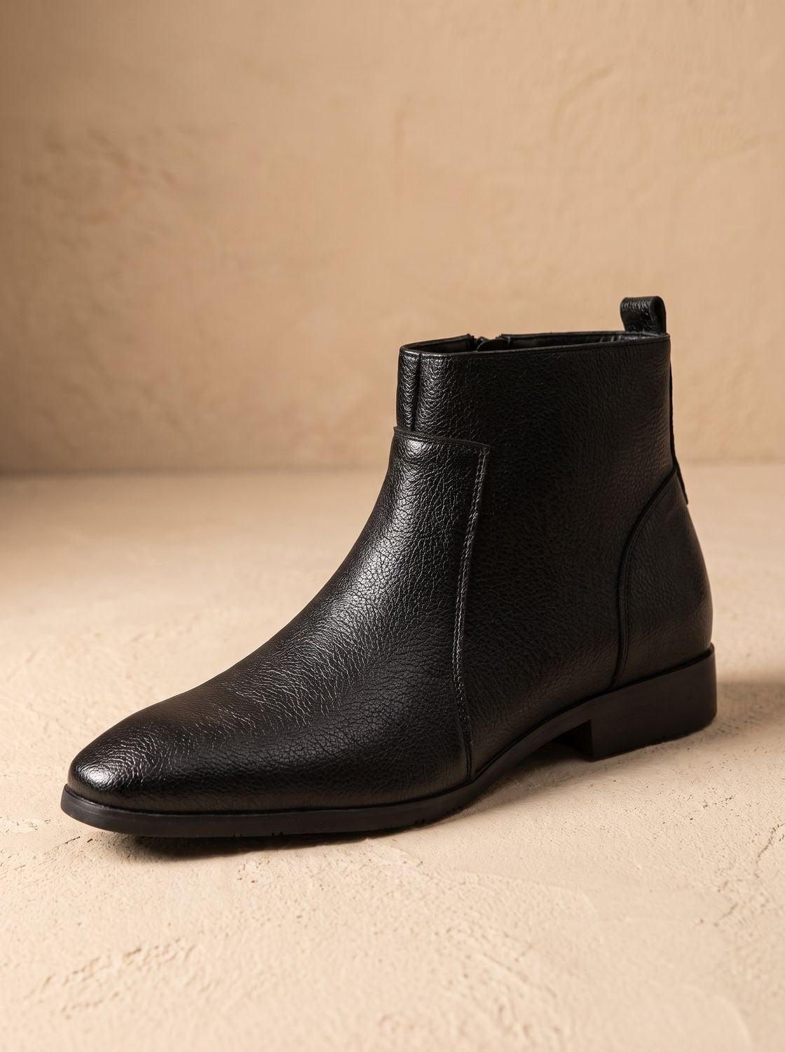 Men's Side-Zip Ankle Boots with Pointed Toe - view 14