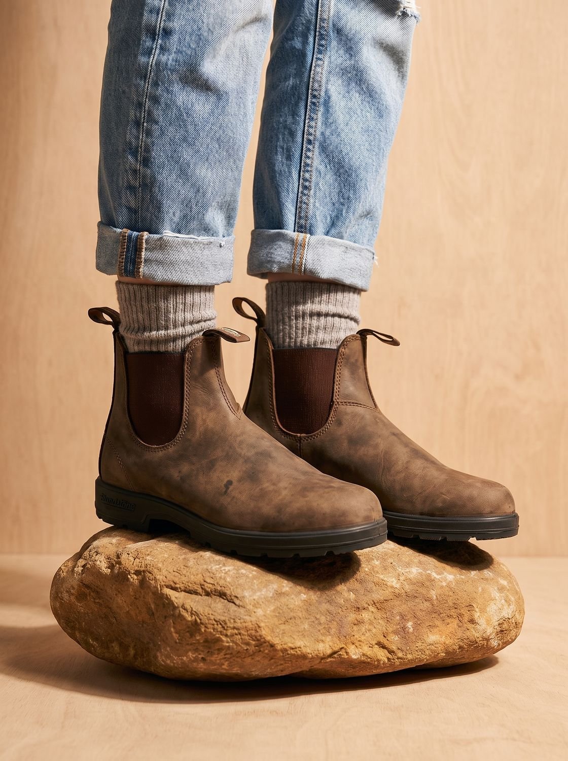 Men's Slip-On Chelsea Boots with Chunky Sole - view 1