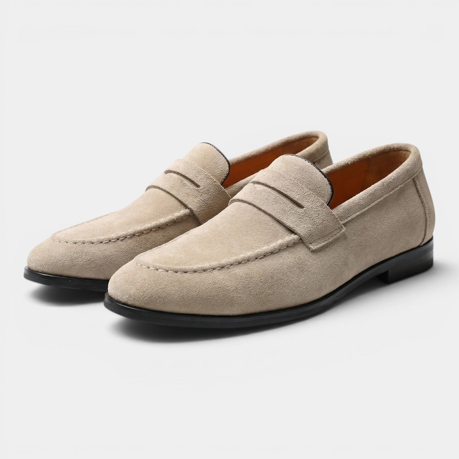 Men's suede slip-on loafers - sole view
