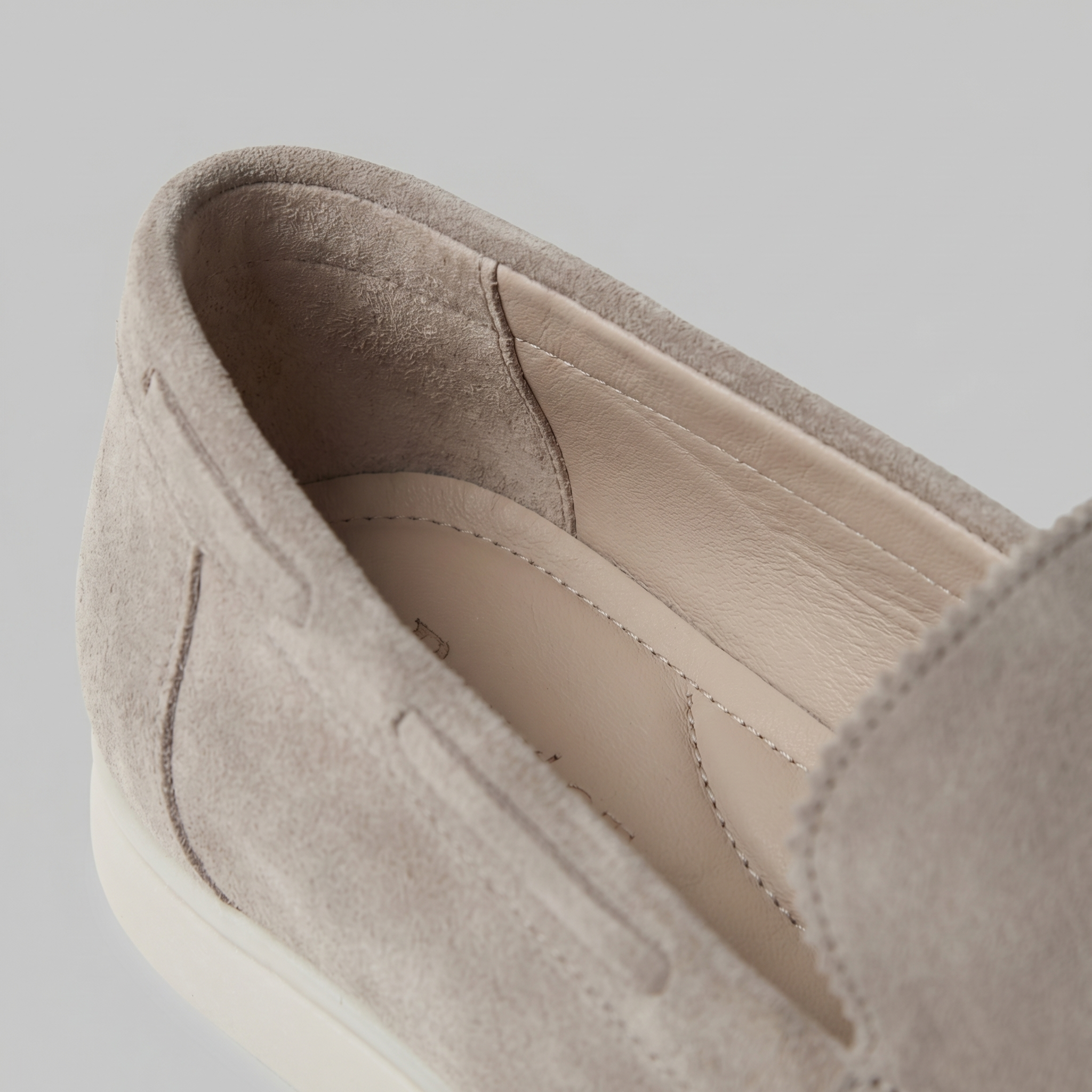 Men's suede slip-on loafers in brown - front view