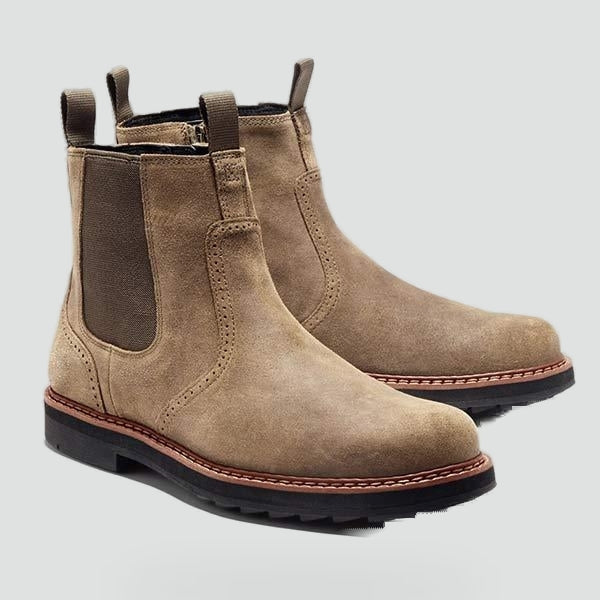 Men's Suede-Look Chelsea Boots with Lug Sole - view 1