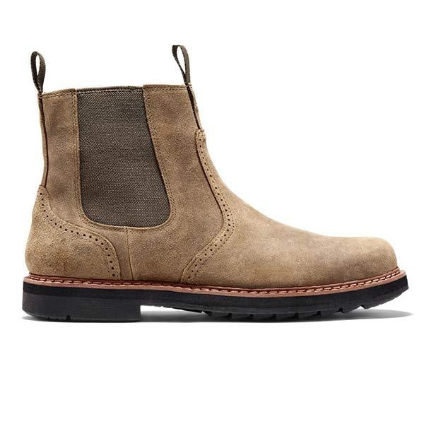 Men's Suede-Look Chelsea Boots with Lug Sole - view 2
