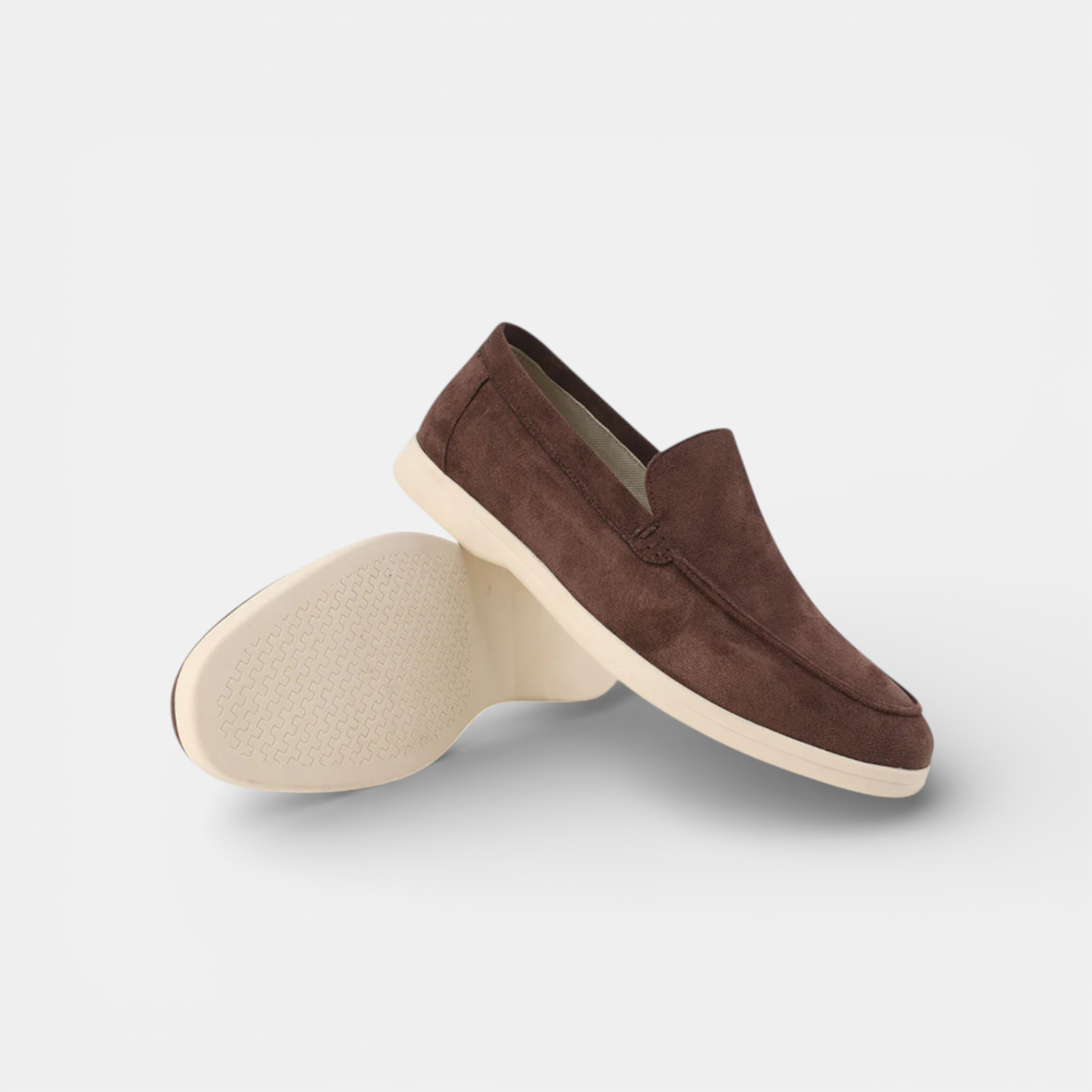 Men's suede summer loafers - back view