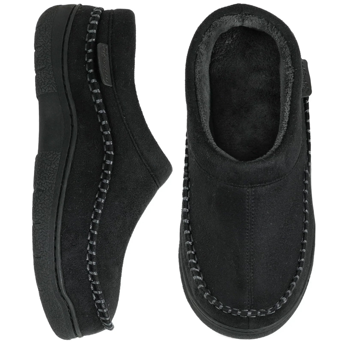Men's Warm Lined Slippers with Non-Slip Sole - view 5