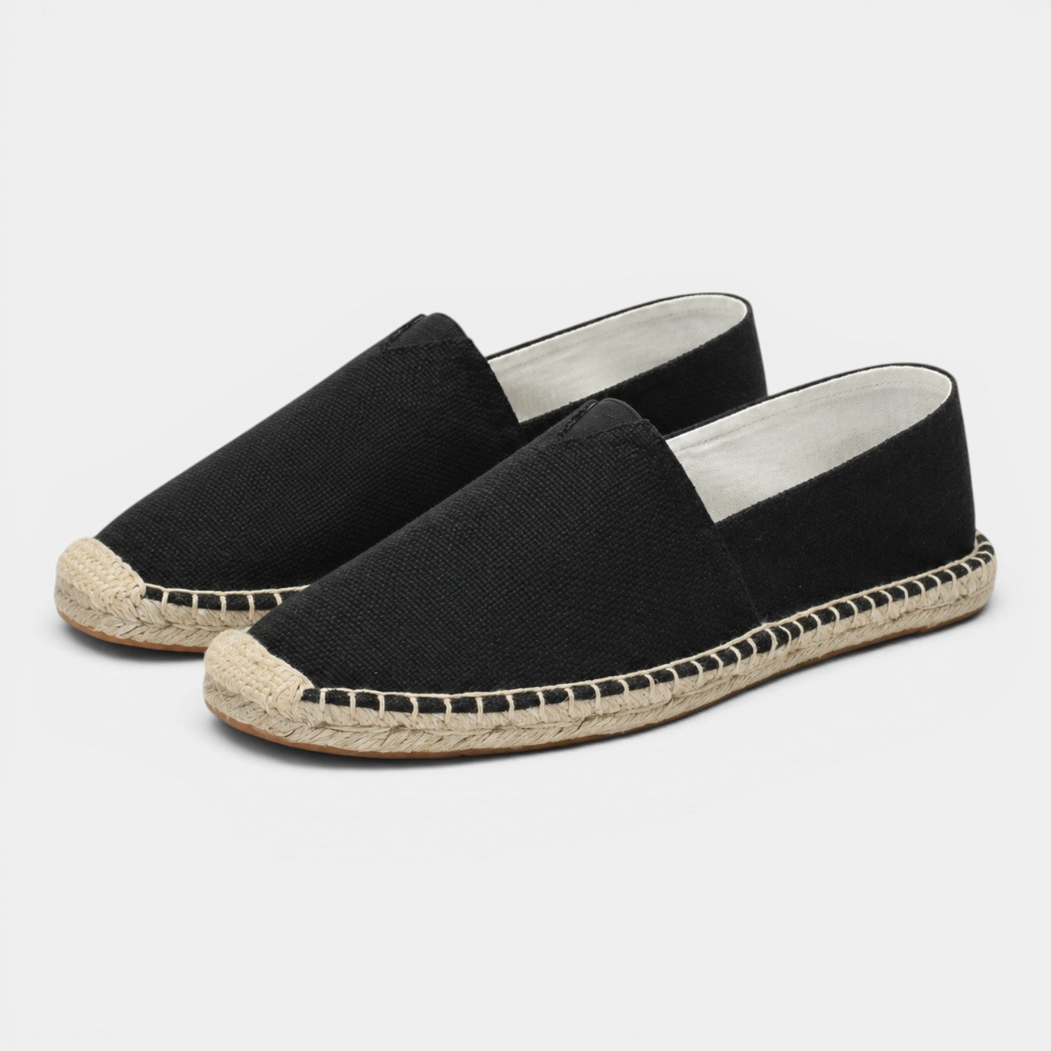 Men's linen espadrille loafers - back view