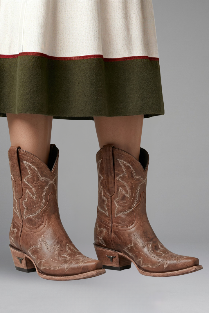 Women's Boots with Embroidered Detailing - view 6