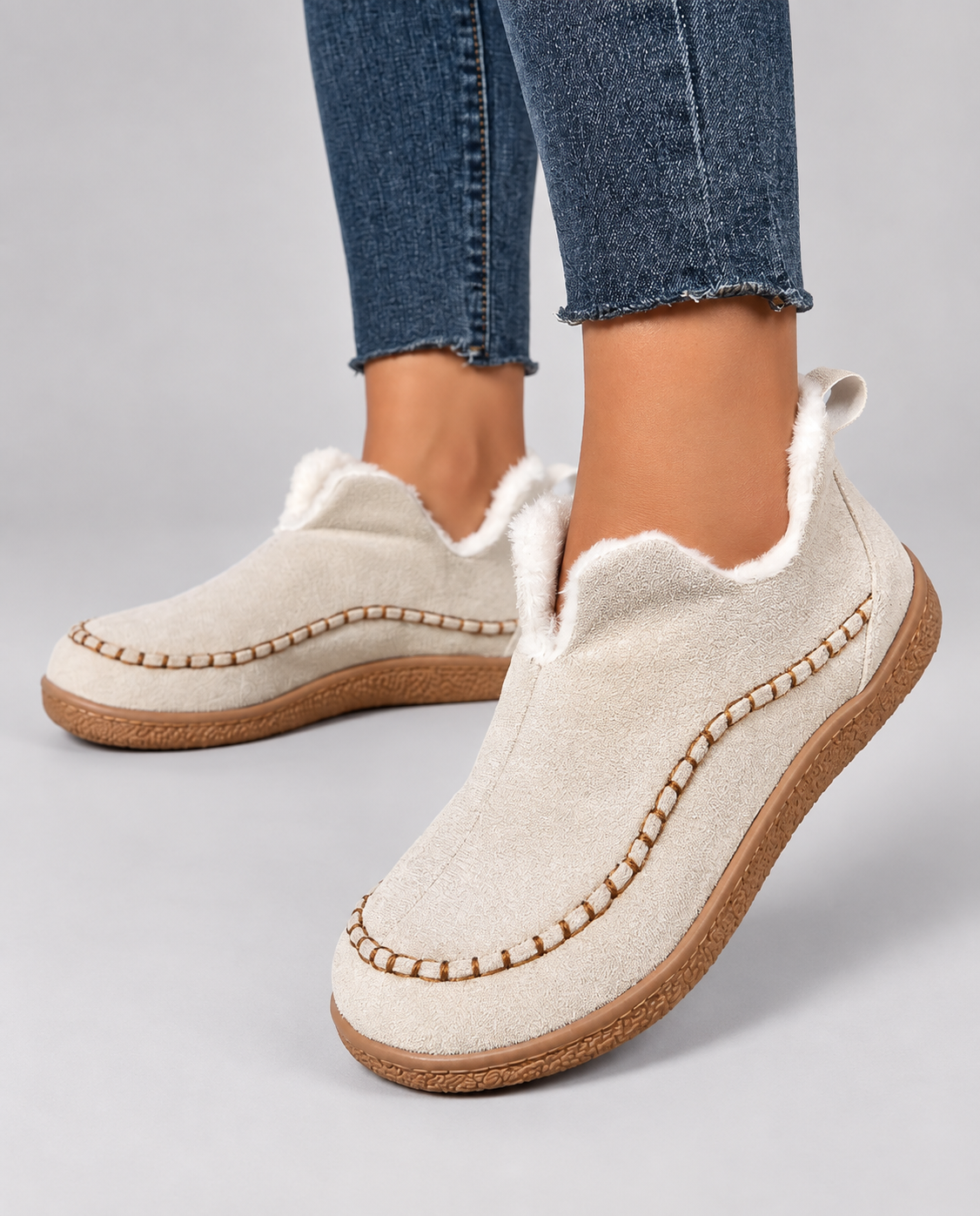 Women's Faux Fur Lined Slip-On Ankle Boots - view 5