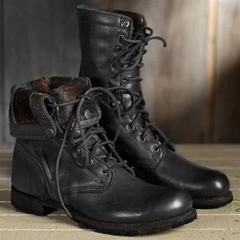 Women's Lace-Up Combat Boots - view 2