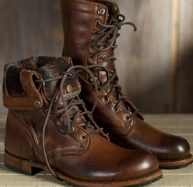 Women's Lace-Up Combat Boots - view 3