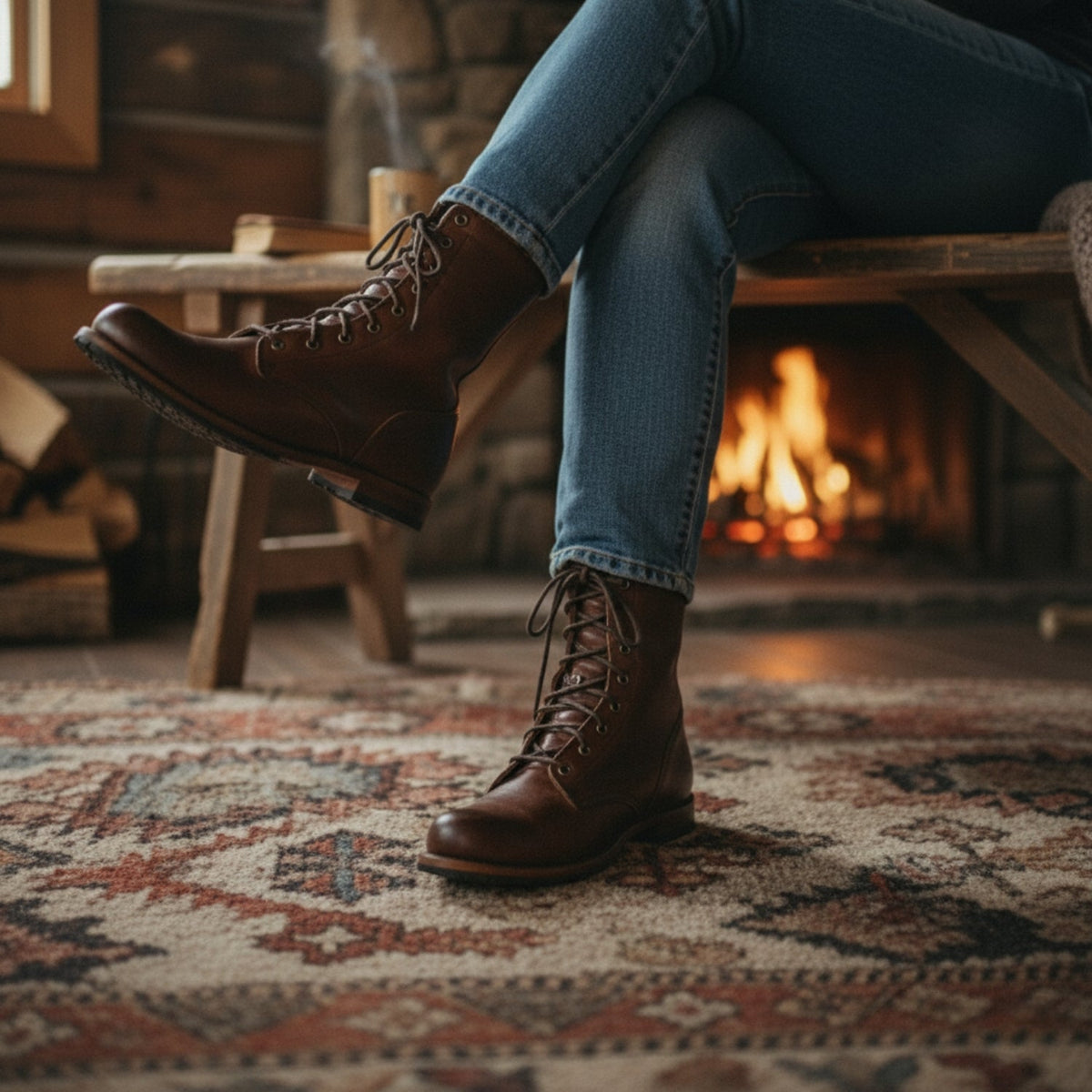 Women's Lace-Up Combat Boots - view 5