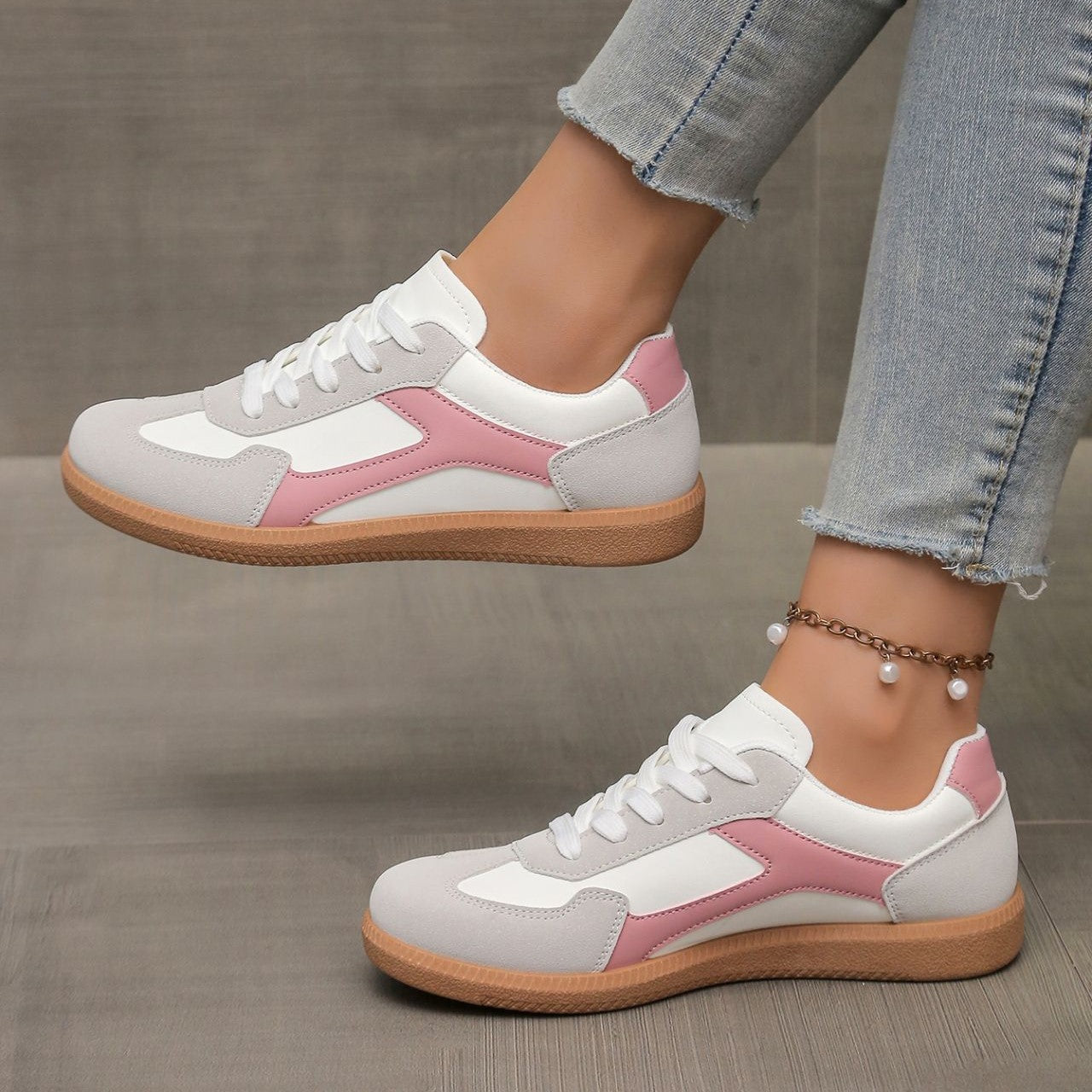 women's lightweight orthopaedic trainers with cushioned insole - close-up view
