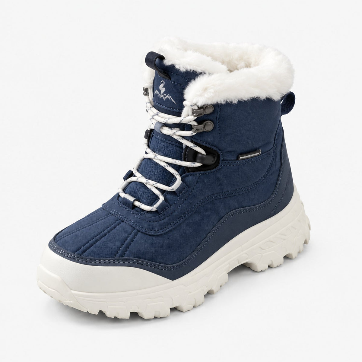 Women's Lined Lace-Up Winter Boots with Faux Fur Collar - view 7