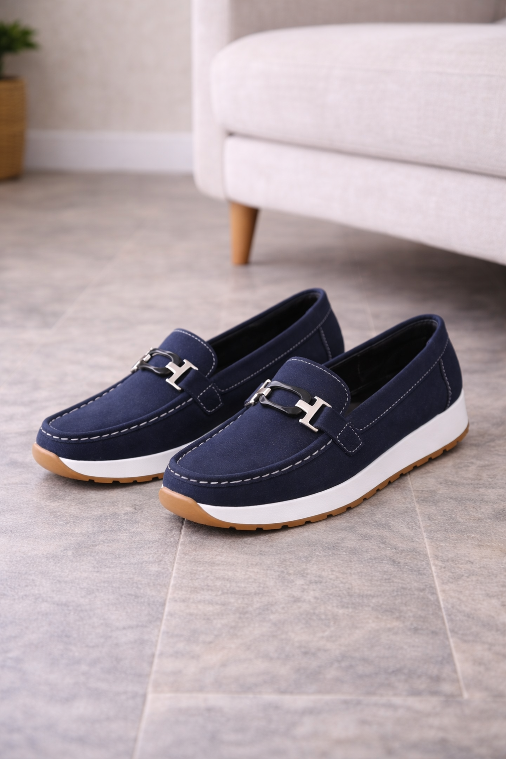 Women's Platform Loafers with Chain Detail - view 6