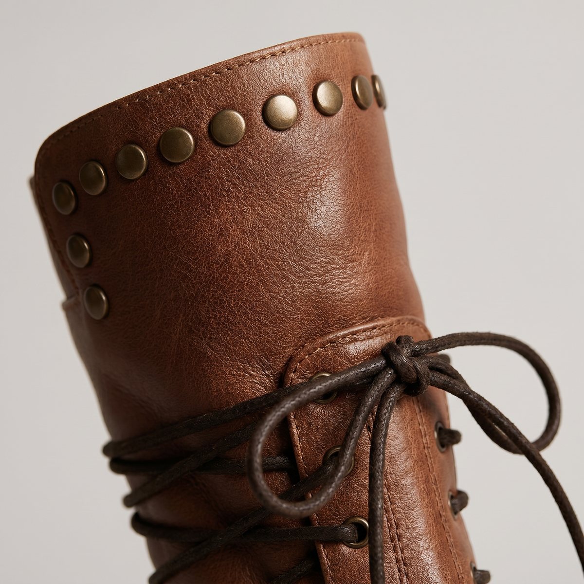 Women's Studded Lace-Up Mid-Calf Boots - view 3