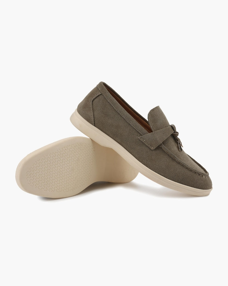 Women's suede loafers - lifestyle view