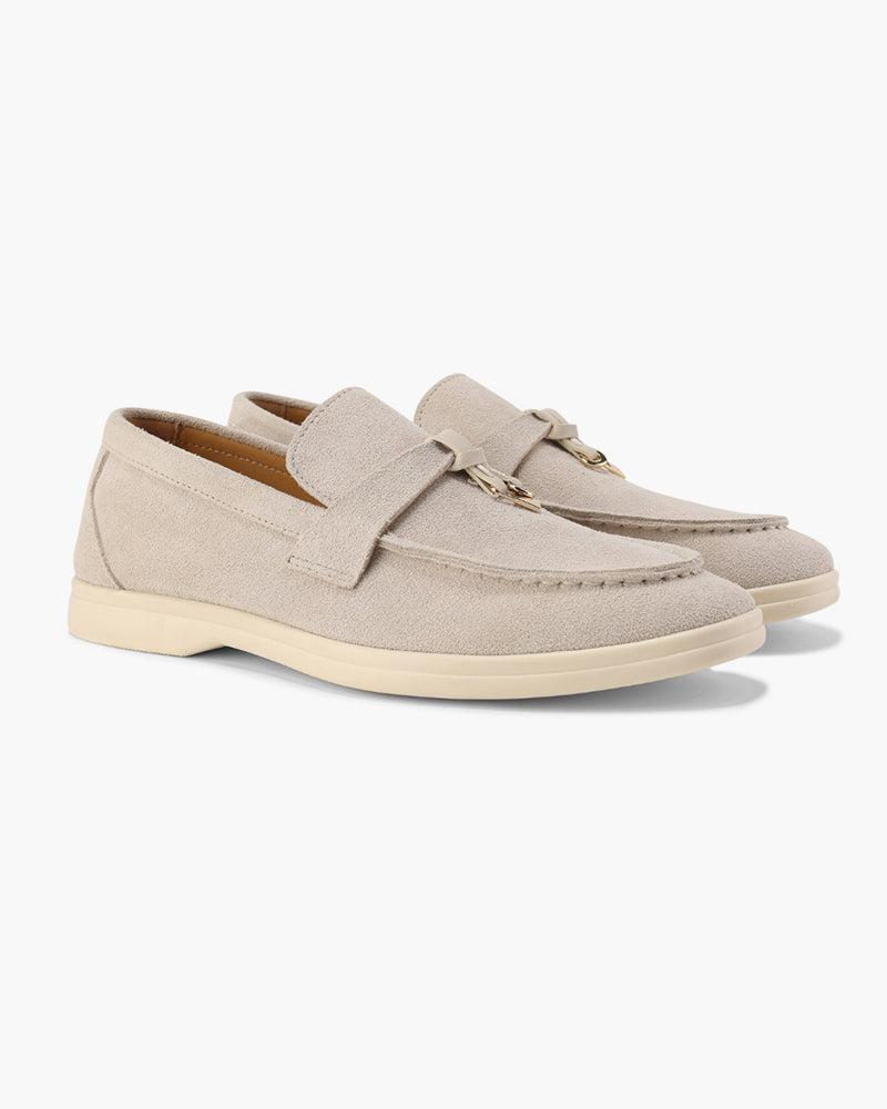 Women's suede loafers - side view