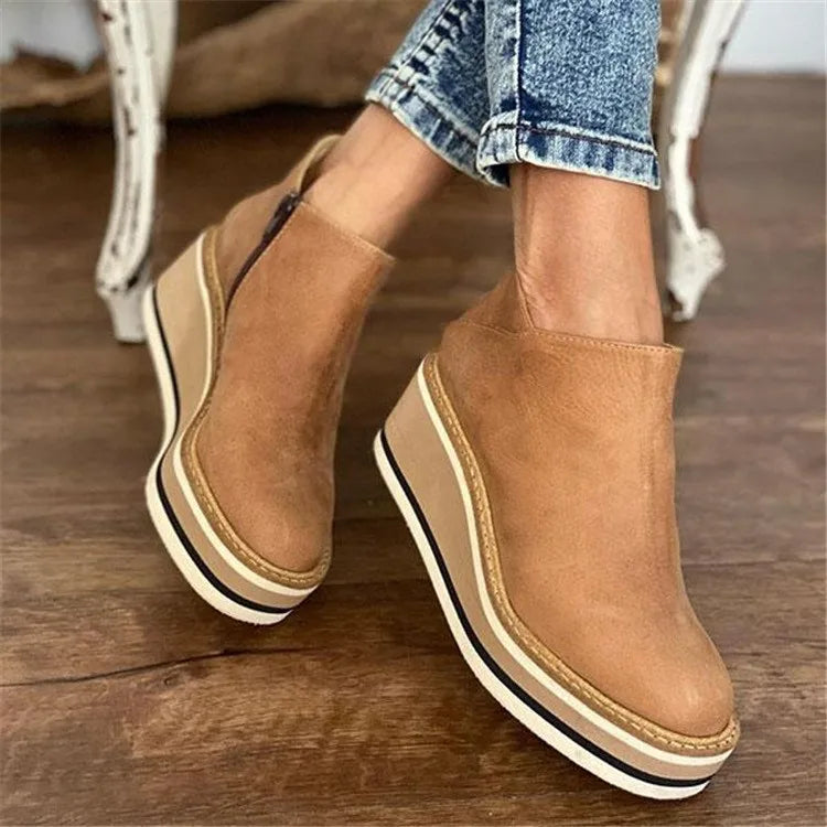 Women's Waterproof Ankle Boots with Side Zipper - view 1