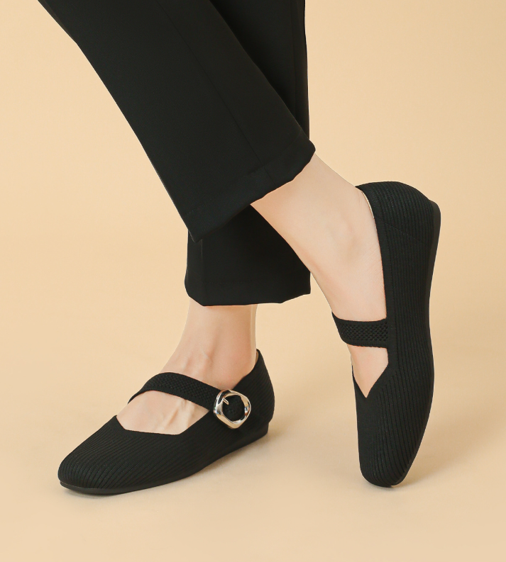 Women's Wide Fit Comfort Flats - view 10