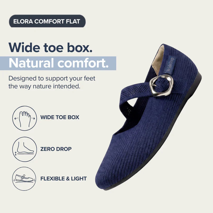 Women's Wide Fit Comfort Flats - view 5