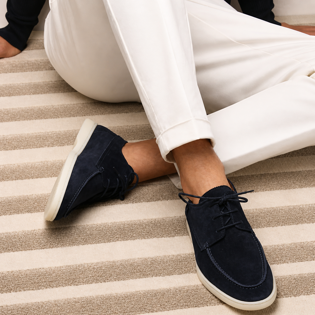 Men's derby lace-up loafers - sole view