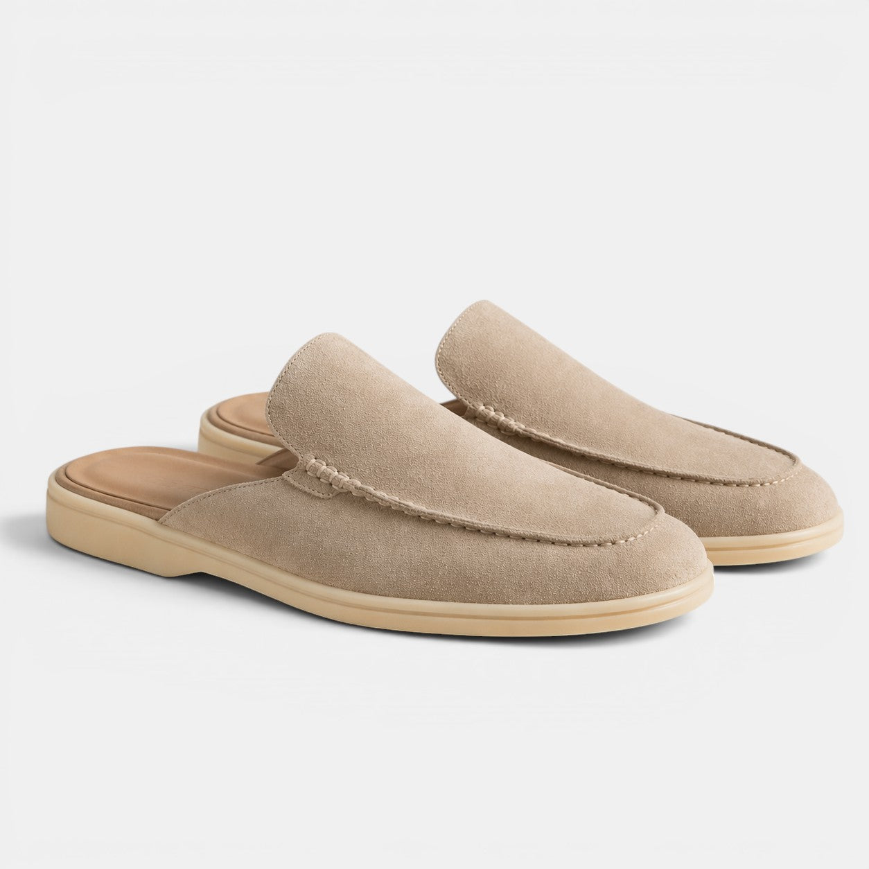 Men's suede mules - side view