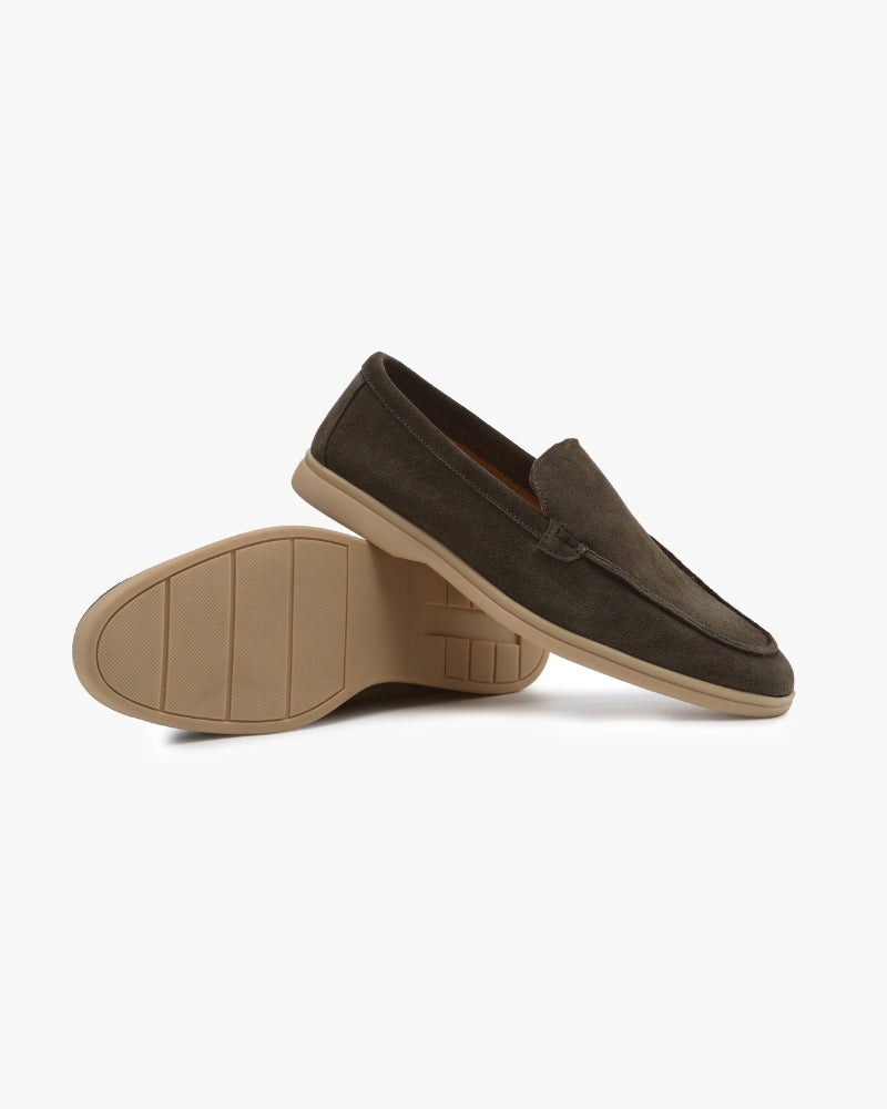 Men's suede loafers - detail view