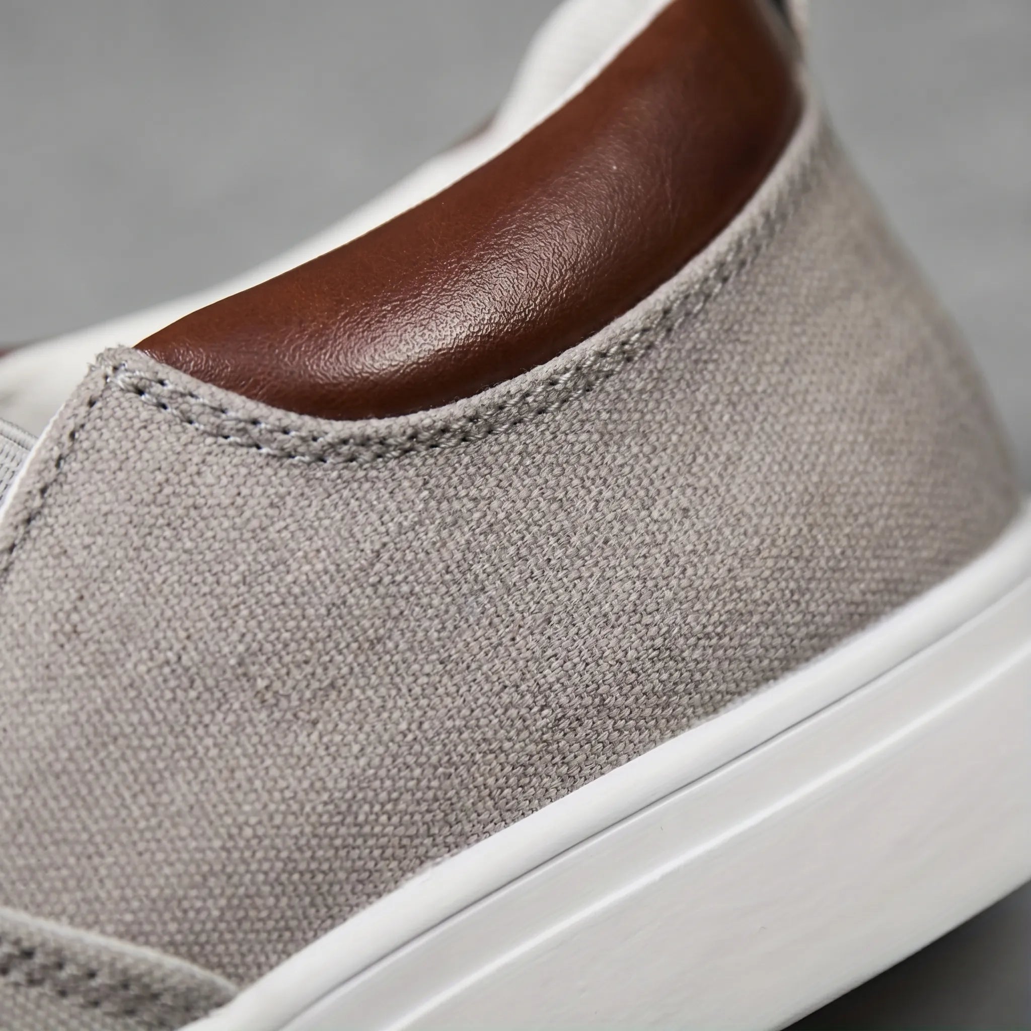 Men's breathable canvas slip-on loafers, view 3