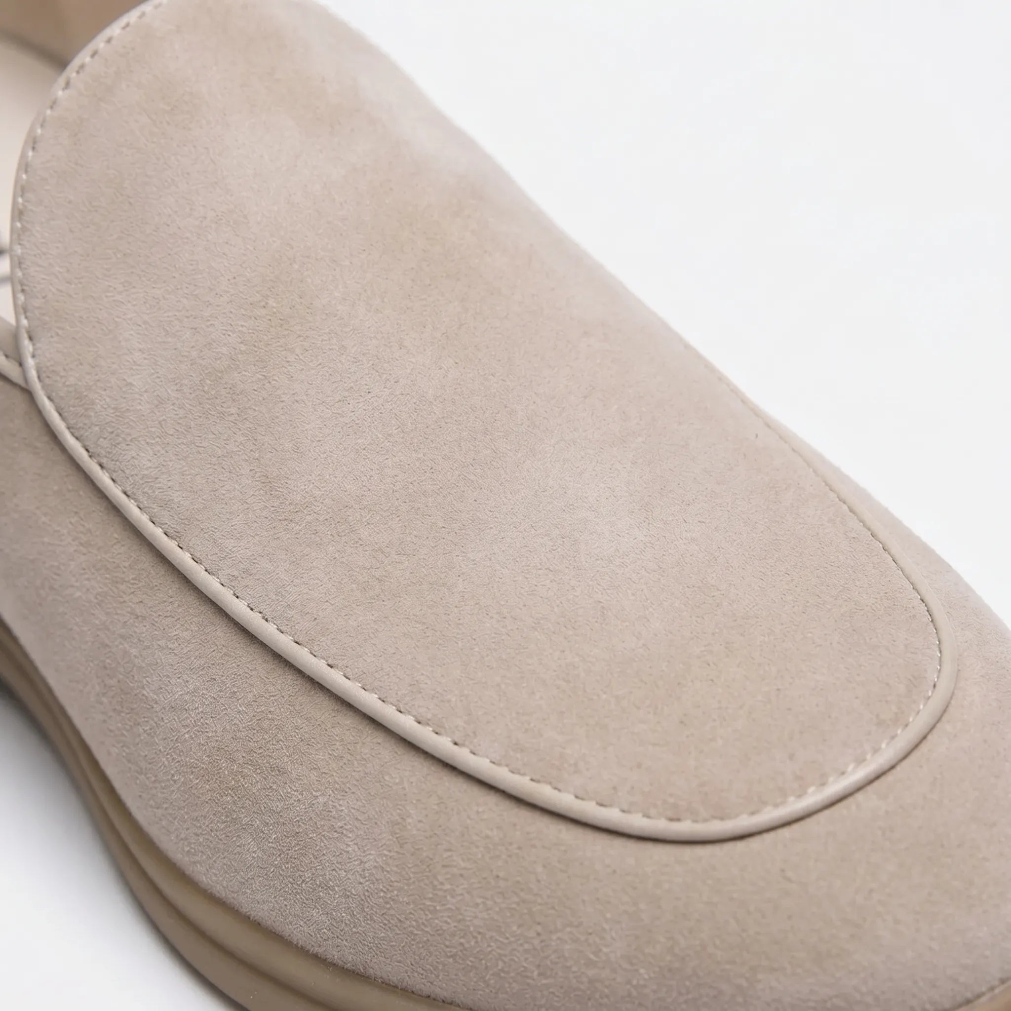 Men's soft suede flat slip-on loafers, view 3