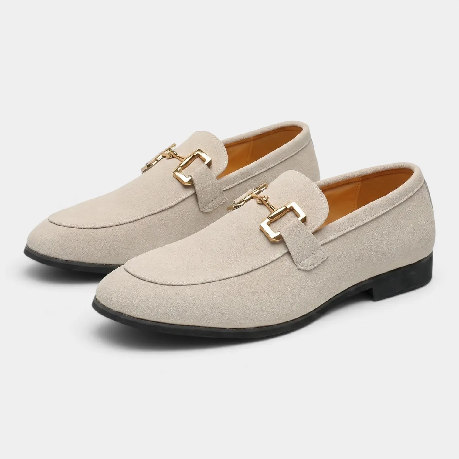 Men's suede horsebit slip-on loafers, view 1