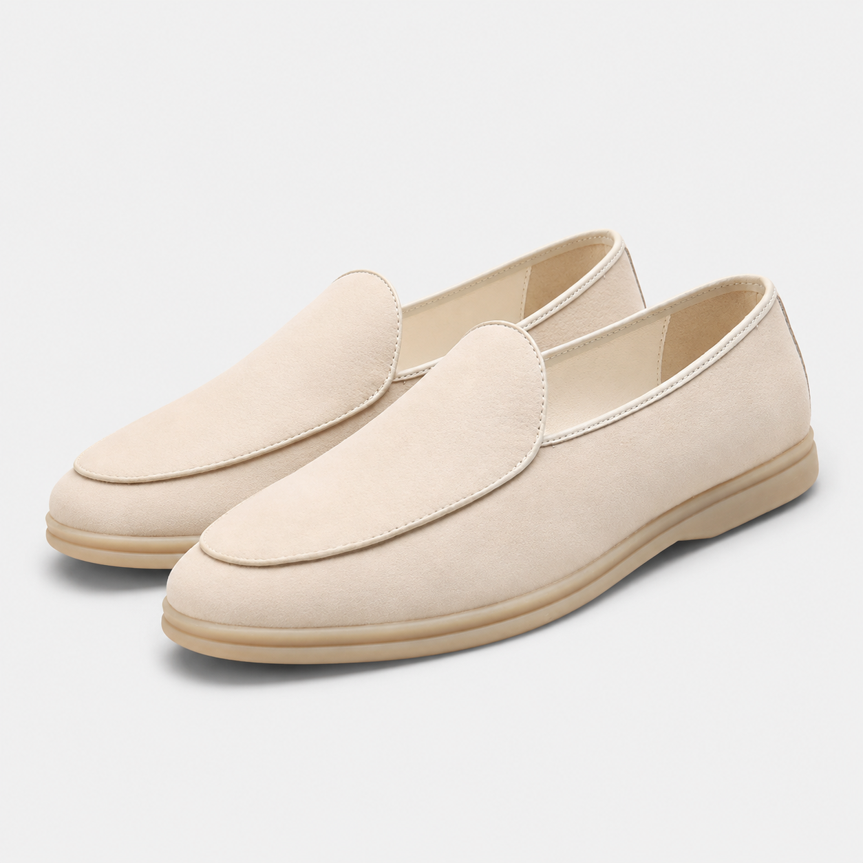 Men's soft suede flat slip-on loafers, view 6