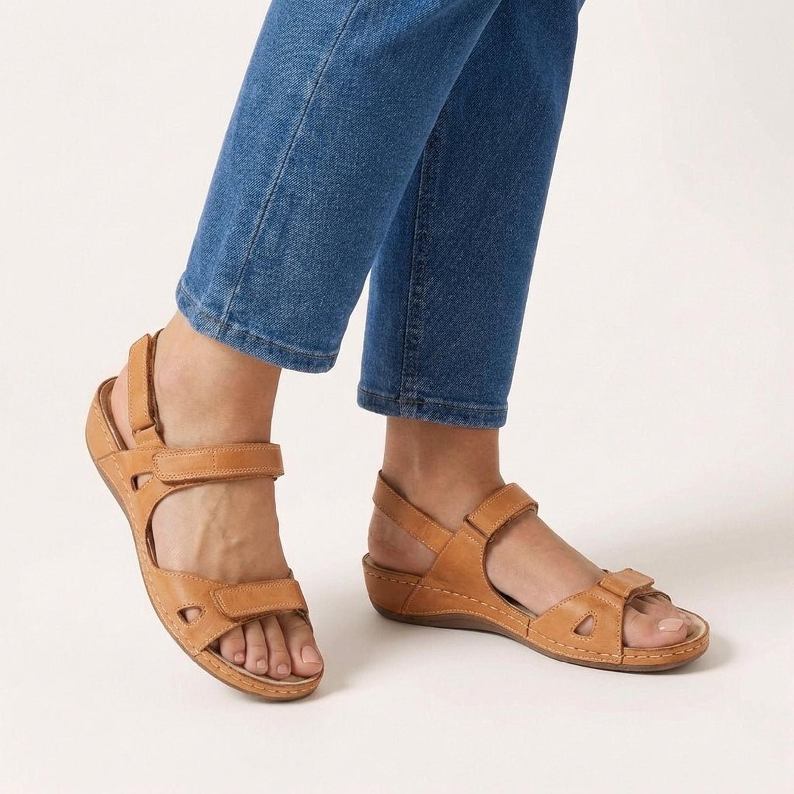 Women's open-toe adjustable strap sandals, view 2