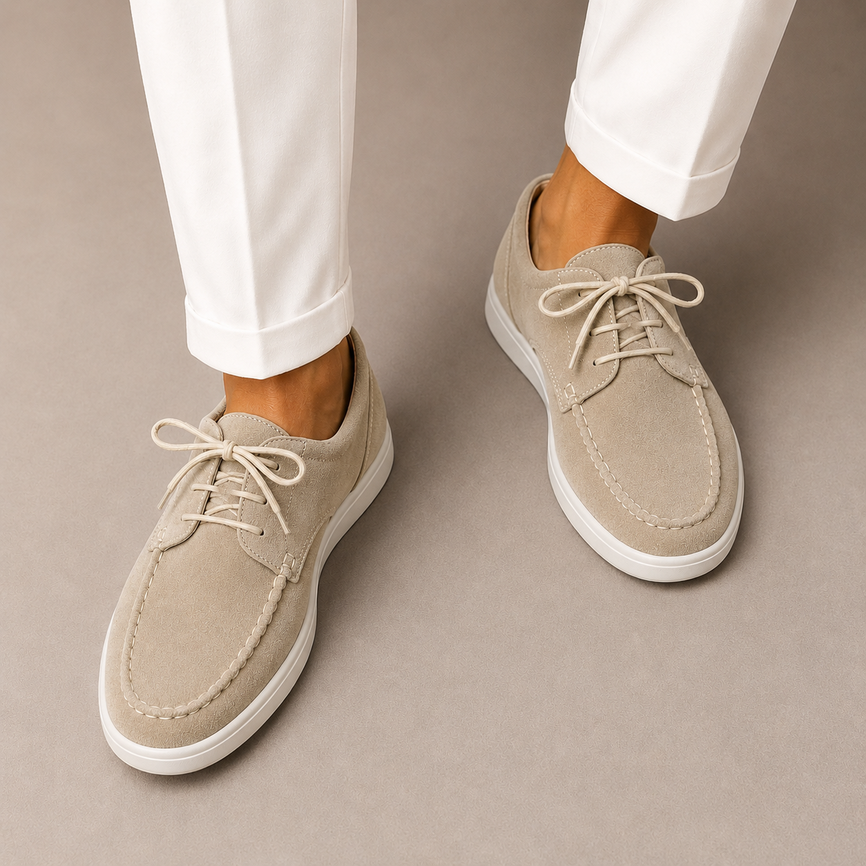 Men's derby lace-up loafers - back view