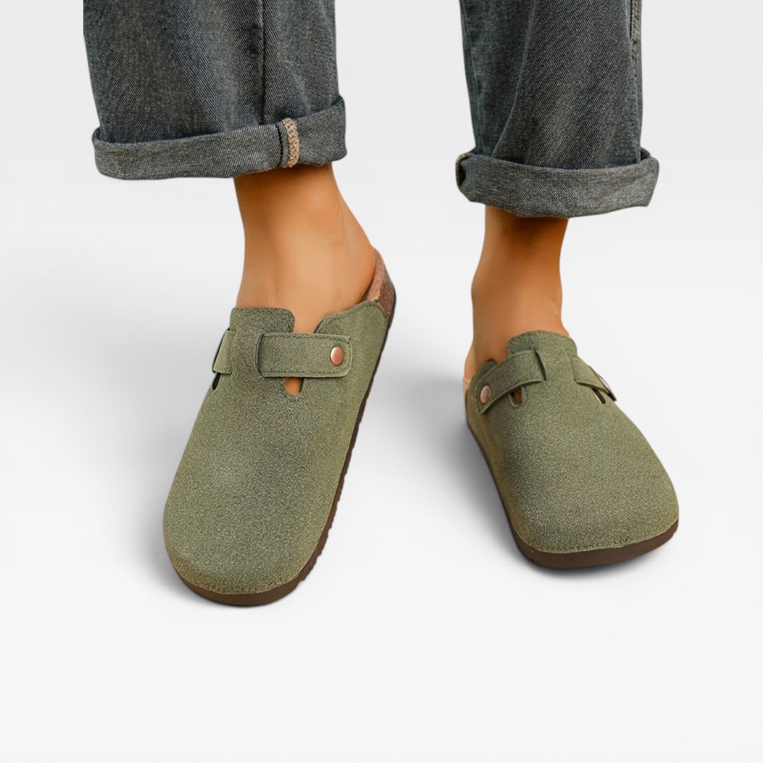 Men's cork footbed slip-on clogs lifestyle casual summer wear