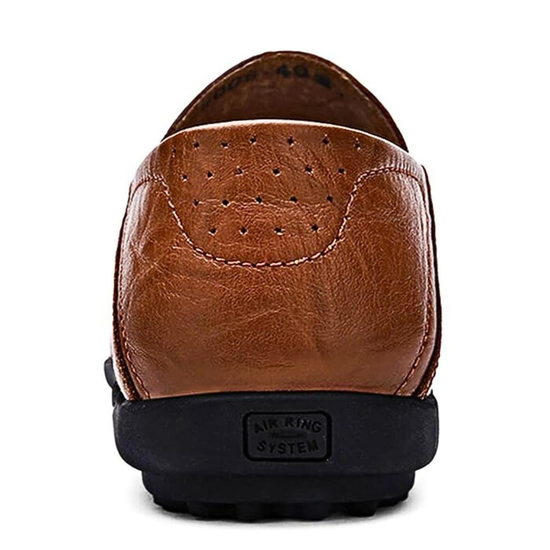 Men's genuine leather loafers - side view