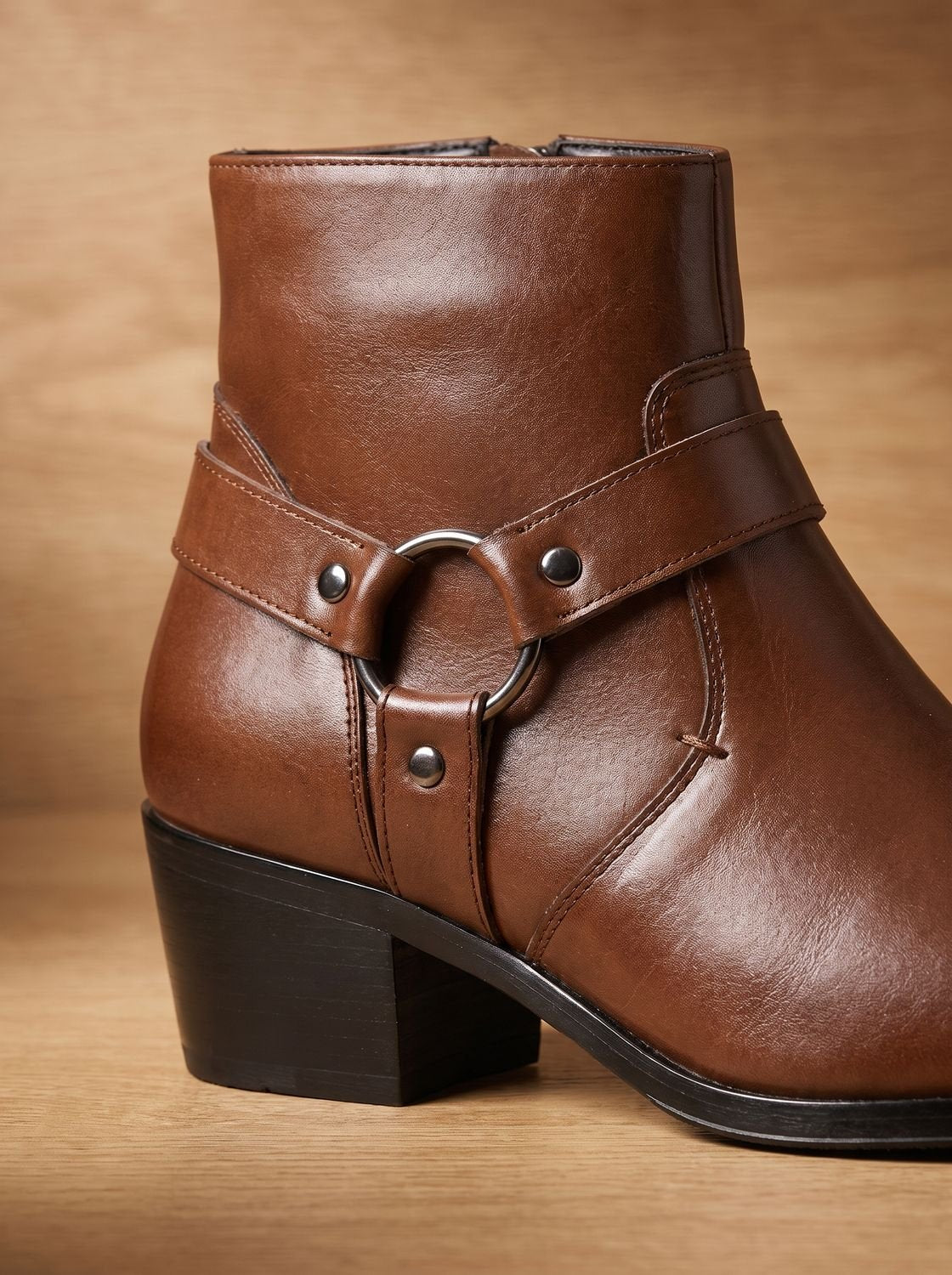 Men's Harness Ankle Boots with Chisel Toe - view 4