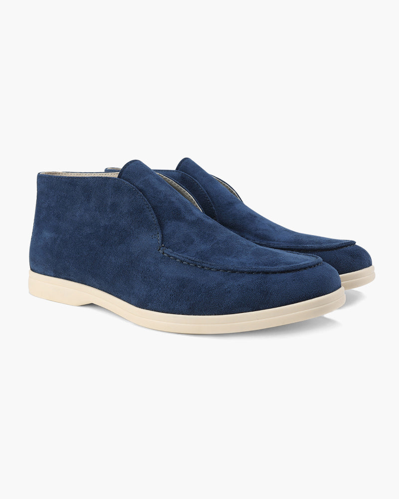 Men's high-cut slip-on suede loafers - side view