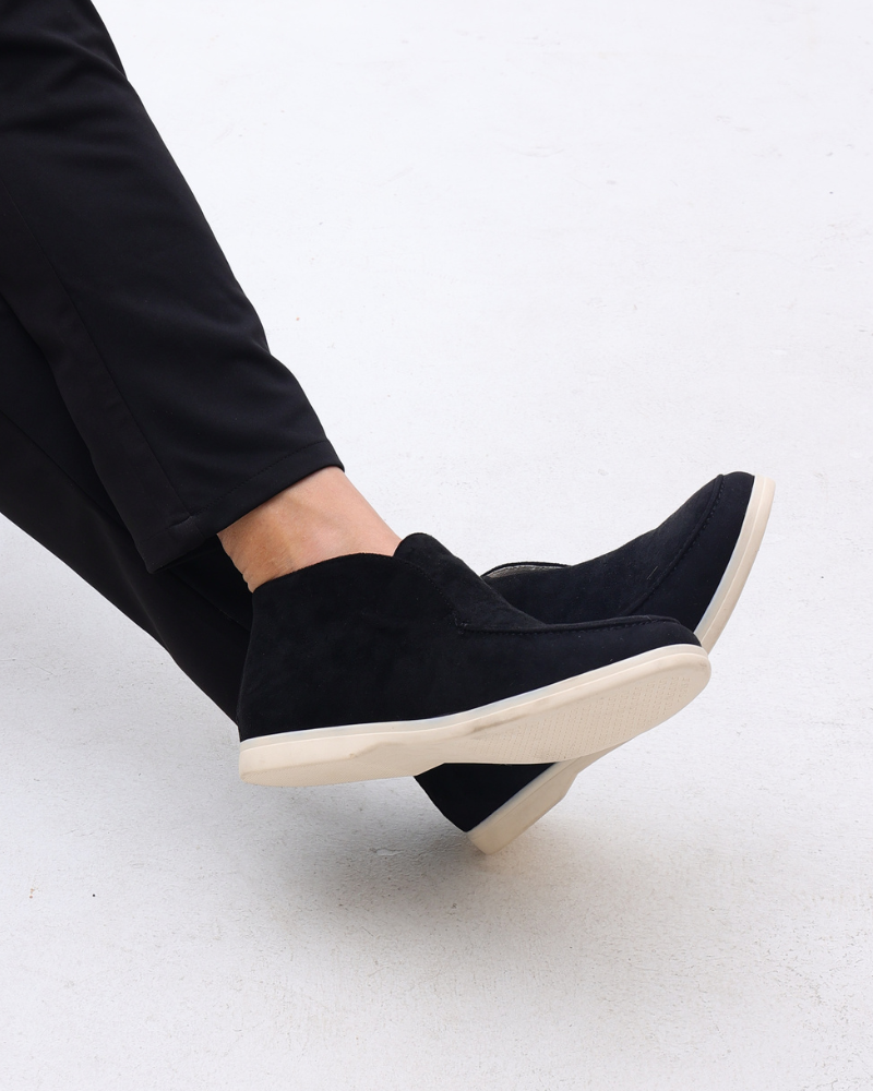 Men's high-cut slip-on suede loafers - detail view