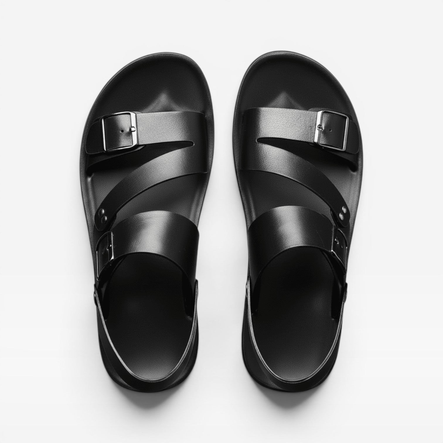 Men's leather cross strap sandals lifestyle summer outdoor wear