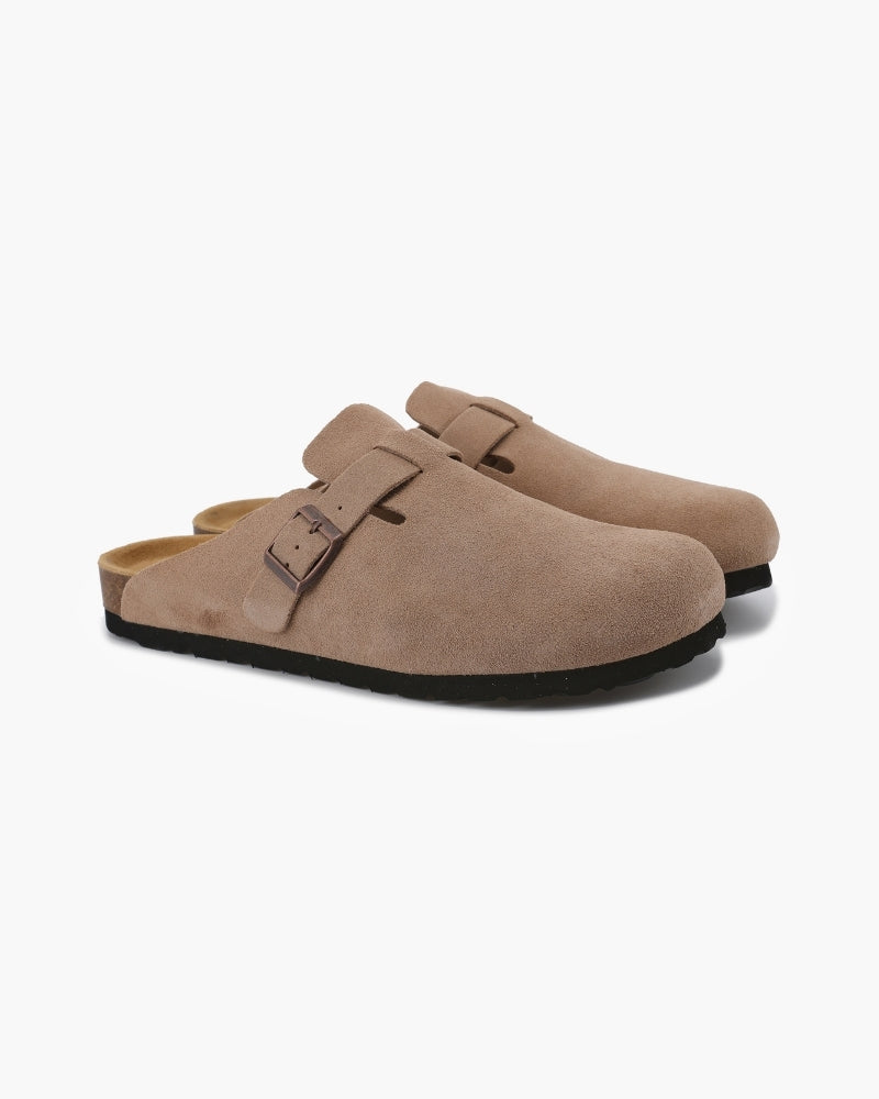Men's suede clogs - side view